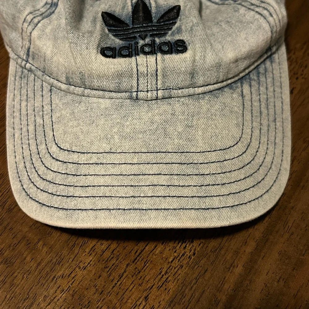 Adidas Washed Denim Cap with Black Logo - Picture 6 of 12